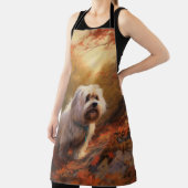チベットテリアイン紅葉秋インスパイア エプロン (インサイチュ)