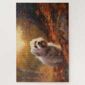 チベットテリアイン紅葉秋インスパイア ジグソーパズル (縦)