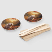 チベットテリアイン紅葉秋インスパイア ハンドファン (組立なし)