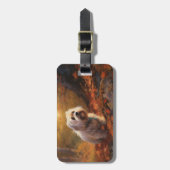 チベットテリアイン紅葉秋インスパイア ラゲッジタグ (正面縦)