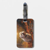 チベットテリアイン紅葉秋インスパイア ラゲッジタグ (裏面縦)