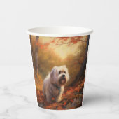 チベットテリアイン紅葉秋インスパイア 紙コップ (裏面)