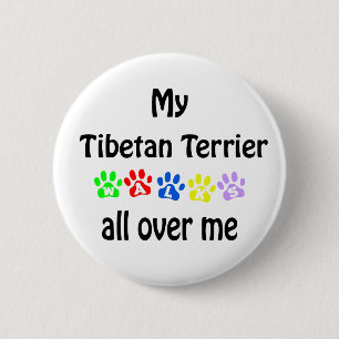 チベットテリアウォークスデザイン 缶バッジ