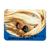 チベットテリアカラーブロック マグネット (横)