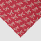 チベットテリアクリスマスドッグシルエットレッド 薄葉紙 (詳細)