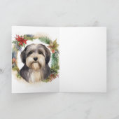 チベットテリアクリスマスリースフェスティバルカップ カード (内部)