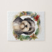 チベットテリアクリスマスリースフェスティバルカップ ジグソーパズル (横)