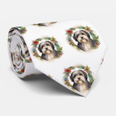 チベットテリアクリスマスリースフェスティバルカップ ネクタイ (ロール)