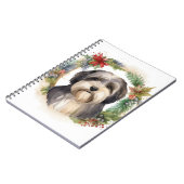 チベットテリアクリスマスリースフェスティバルカップ ノートブック (左側)