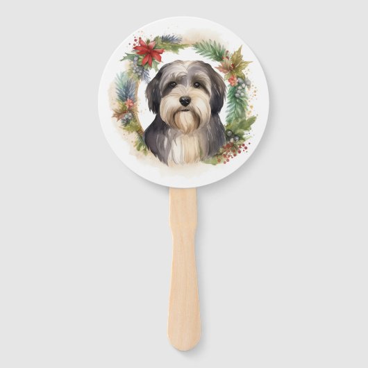 チベットテリアクリスマスリースフェスティバルカップ ハンドファン (裏面)