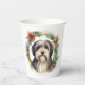 チベットテリアクリスマスリースフェスティバルカップ 紙コップ (裏面)