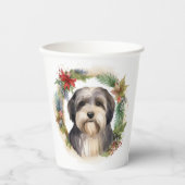チベットテリアクリスマスリースフェスティバルカップ 紙コップ (正面)