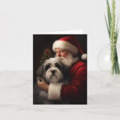 チベットテリアサンタクロースフェスティバルクリスマス カード (正面)