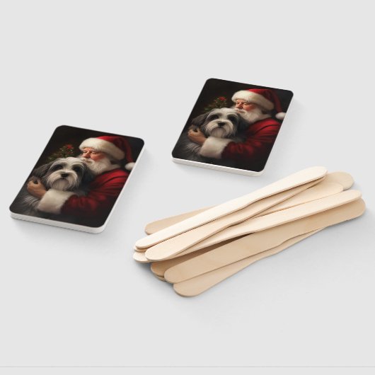 チベットテリアサンタクロースフェスティバルクリスマス ハンドファン (組立なし)