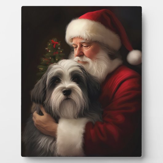 チベットテリアサンタクロースフェスティバルクリスマス フォトプラーク (正面)