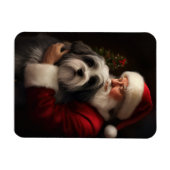 チベットテリアサンタクロースフェスティバルクリスマス マグネット (横)