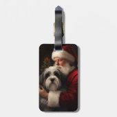 チベットテリアサンタクロースフェスティバルクリスマス ラゲッジタグ (裏面縦)