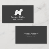チベットテリアシルエット |犬種ペットケア 名刺 (正面/裏面)