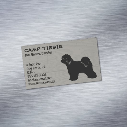 チベットテリアシルエッフェイクトウ素朴ィードスタイル マグネット名刺 (インサイチュ)