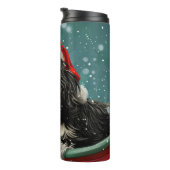 チベットテリアドッグクリスマスフェスティバル タンブラー (回転右)