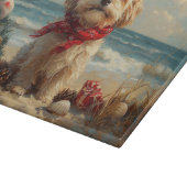 チベットテリアドッグクリスマスヴィンテージビーチ カッティングボード (角)