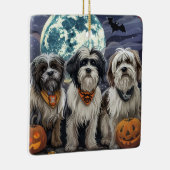 チベットテリアハロウィン不気味 セラミックオーナメント (右)