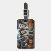 チベットテリアハロウィン不気味 ラゲッジタグ (正面縦)