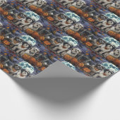 チベットテリアハロウィン不気味 ラッピングペーパー (角)