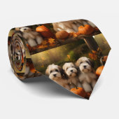 チベットテリアパピー秋デライトカボチャ ネクタイ (ロール)