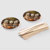 チベットテリアパピー秋デライトカボチャ ハンドファン (組立なし)