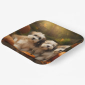 チベットテリアパピー秋デライトカボチャ ペーパープレート (傾斜あり)