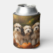 チベットテリアパピー秋デライトカボチャ 缶クーラー (缶正面)