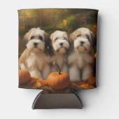 チベットテリアパピー秋デライトカボチャ 缶クーラー (正面)