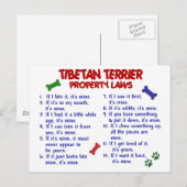 チベットテリアプロパティ法2 ポストカード (正面/裏面)