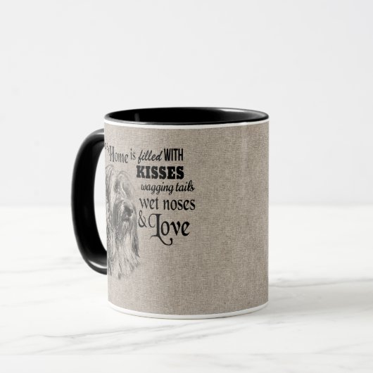 チベットテリアヴィンテージポートレートキュート引用文 マグカップ (正面左)