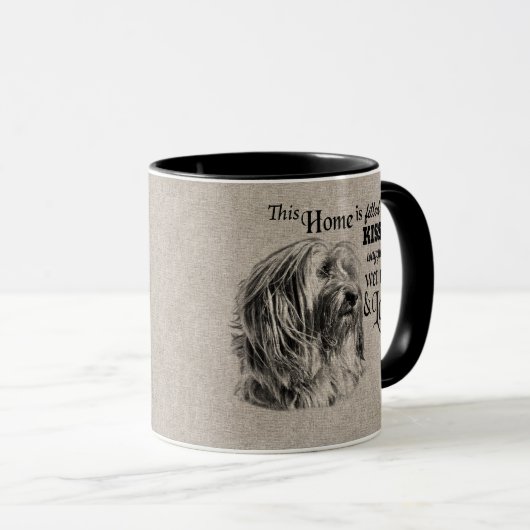 チベットテリアヴィンテージポートレートキュート引用文 マグカップ (正面右)
