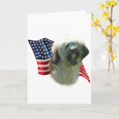 チベットテリア国旗 カード (黄色い花)