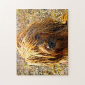 チベットテリア犬ジグサウ。 ジグソーパズル (縦)