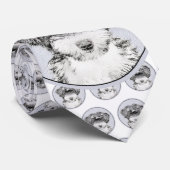 チベットテリア絵画ズ – かわいいオリジナルドッグアート ネクタイ (ロール)