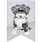 チベットテリア絵画ズ – かわいいオリジナルドッグアート バンティングフラッグ (第3の旗)