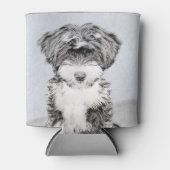 チベットテリア絵画ズ – かわいいオリジナルドッグアート 缶クーラー (正面)