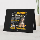 チベットテリア親愛ーママ私になってくれてありがとう カード (裏面)