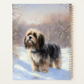 チベットテリア雪のクリスマスを許可 プランナー手帳 (裏面)