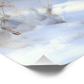 チベットテリア雪のクリスマスを許可 ポスター (コーナー)