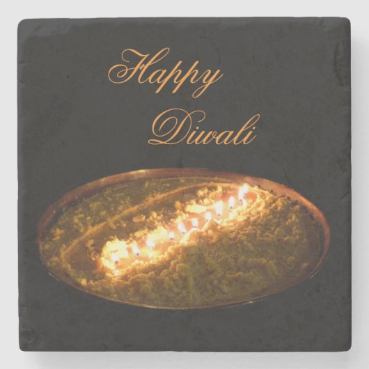 チベットバターランプ ストーンコースター (正面)