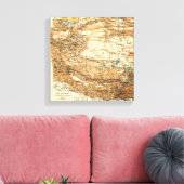 チベットパノラママップチベット2 キャンバスプリント (インサイチュ (リビング))