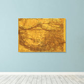 チベットパノラママップチベット キャンバスプリント (インサイチュ (ウッドフロア))