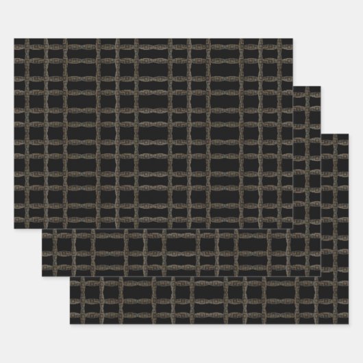 チベットヒマラヤントリームエッチド祈りの言葉ビーズ ラッピングペーパーシート (セット)