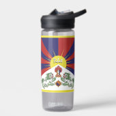 チベットボトル、愛国的チベット国旗 ウォーターボトル (左面)