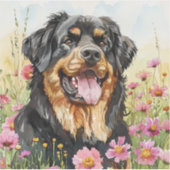 チベットマスチフダイカットシール水色 シール (正面)